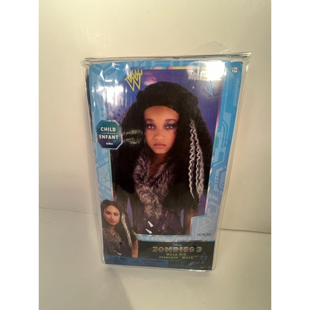 Disney Zombies 3 Kids Wig - Black and White
